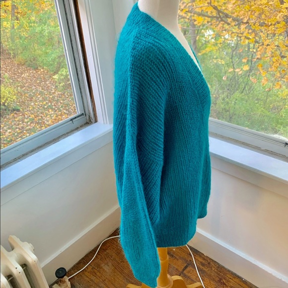 CROQUET CLUB vintage oversized mohair blend Vneck - Picture 2 of 7